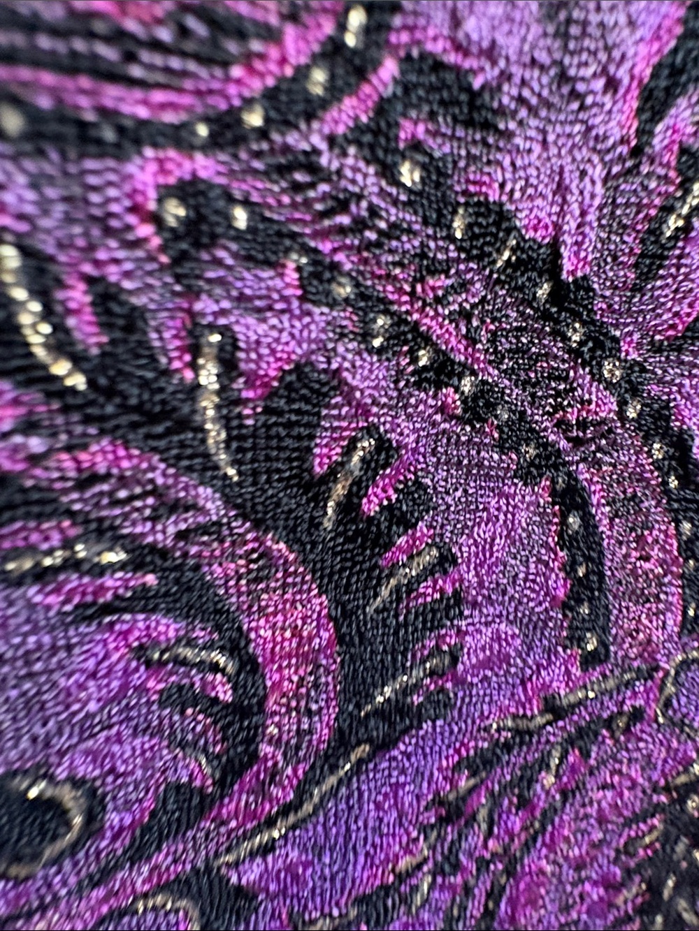 JM Collection Purple Paisley Keyhole Tunic Top with Black Accents - Picture 5 of 9
